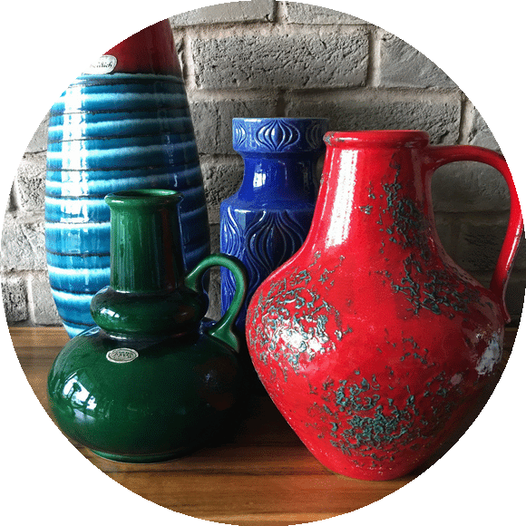 West German Vases, Jopeko, Scheurich, Ruscha