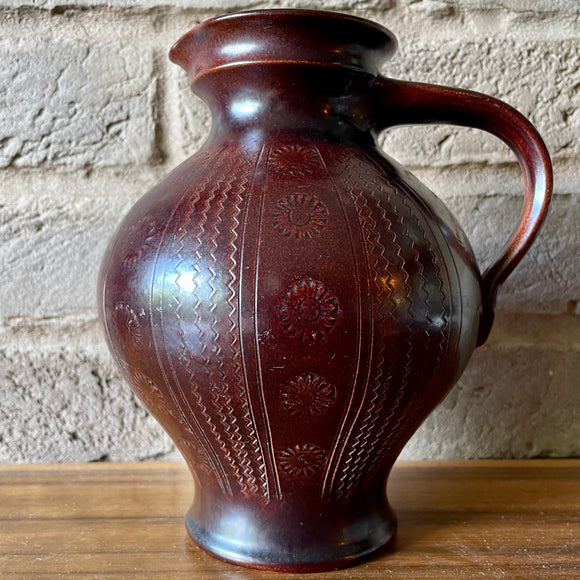 Wilhelm Kagel handled Ceramic Vase, brown