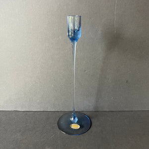 Wedgwood Sandringham blue glass candlestick