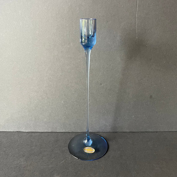Wedgwood Sandringham blue glass candlestick