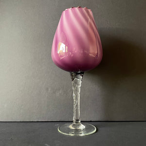 Empoli purple footed cased Glass Vase
