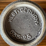 635 25 BAY West German Ceramics Vase, grey/yellow