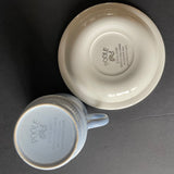 Poole Pottery Coffee Mug and Saucer, light blue -  Compact shape