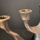 Horst Dalbeck Bronze 5-Arm Candelabra, Brutalist Style