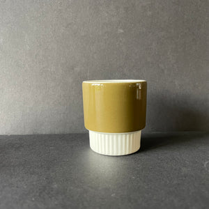 Poole Pottery 'Choisya' (olive green)  Egg Cup - Compact Shape