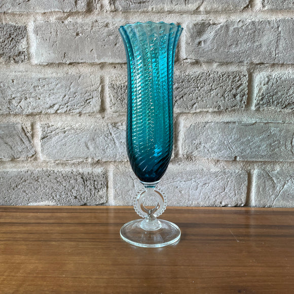 Empoli footed glass vase