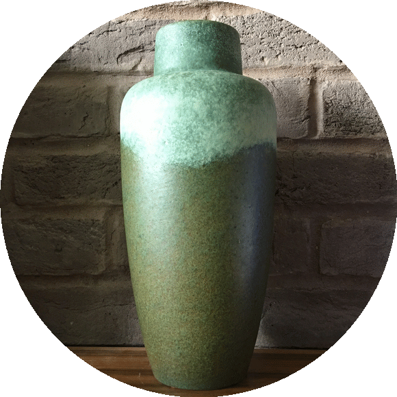 517 30 West German Vase - Scheurich, green