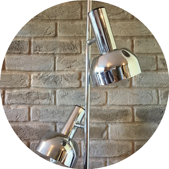 BHS Chrome plated two-spot Floor Lamp