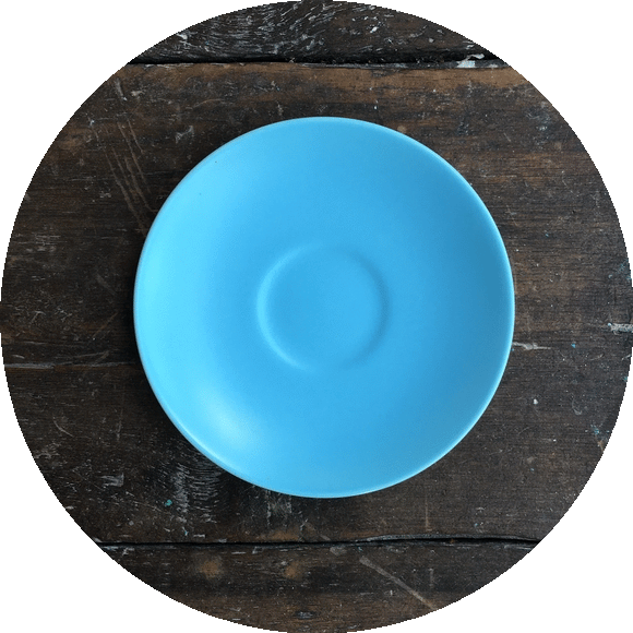 Poole Pottery Twintone C104 Sky Blue/Dove Grey Saucer 15cm/6''