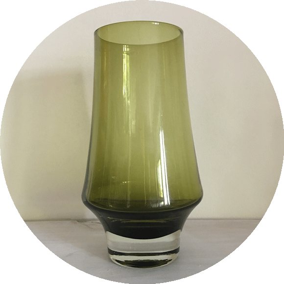 Finnish Glass Vase design no 1374 by Riihimaki, design Lasi Oy