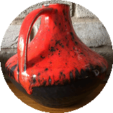 West German Vase - Carstens shape 200 - red