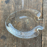 Vintage French Arcoroc ‚poisson‘ side glass plates x 6