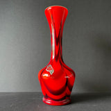 Vetreria Barbieri (VB Opaline Florence) marbled red/black glass vase