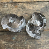 Glass Candle Holder x 2