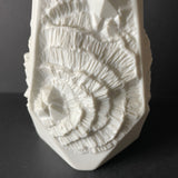 274 Kaiser Bisque Porcelain, Fossil design, Diamond shaped Vase