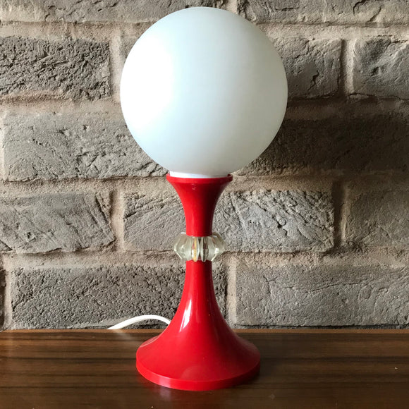 Vintage/Retro plastic and glass table lamp