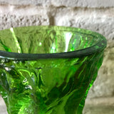 Ingrid pressed glass vase, green