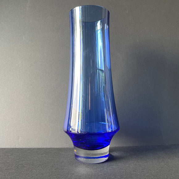 Riihimäen Lasi Oy / Riihimaki blue Vase 1374