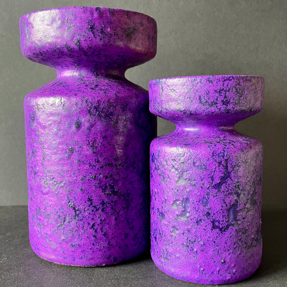 Otto Keramik, West Germany, set of two vases, shape 261,  purple