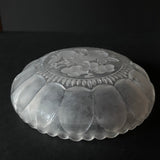 frosted, pressed glass vintage Ice Cream Bowl