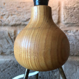 Sputnik Tripod Lamp, wooden base 