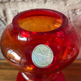 WMF hooped Glass Vase, red, design Cari Zalloni