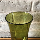 Finnish Glass Vase, green, Riihimaki, model 1374, 25 cm