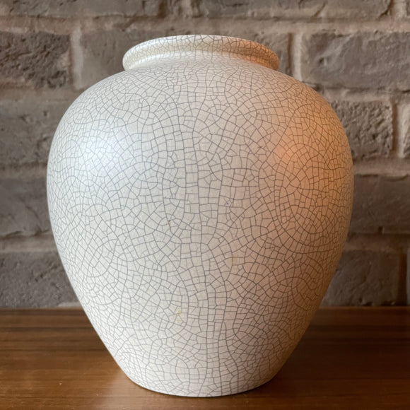 Schlossberg craquele Vase, white/grey