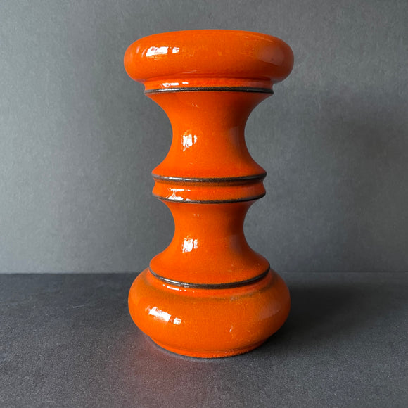 Candle Holder, Ceramic, orange, West Germany
