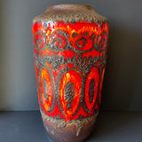 517 38 Scheurich West German Fat Lava Vase, red/orange