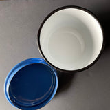 ‘Silesia’ Polish Enamel  Storage Jar Sugar, blue