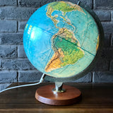 Vintage Scan Globe A/S, illuminated, 30cm diameter