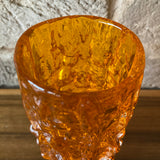 Whitefriars "Bark" Glass Vase, tangerine