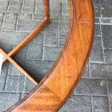Mackintosh round teak and glass coffee table