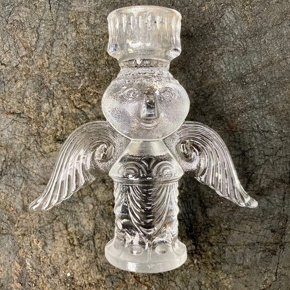 osenthal pressed glass candle holder, Angel