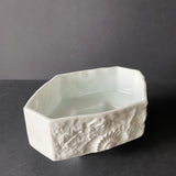 143 Kaiser Bisque Porcelain, Fossil design, Diamond shaped bowl
