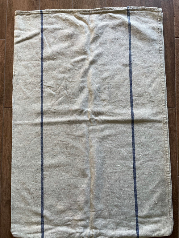 Hand-woven grain/flour sack, WW2