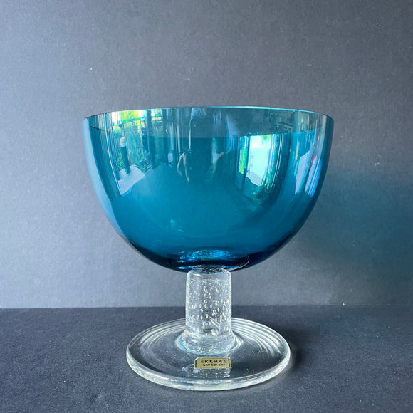 Ekenäs, Sweden, footed glass bowl