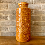 282 40 large  Scheurich ‚Jura‘ floor vase, amber