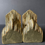 Book Ends, cast Brass, brutalist style