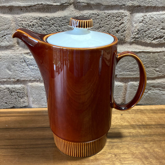 Poole Pottery 'Chestnut' Coffee Pot - Compact shape