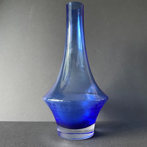 Riihimäen Lasi Oy / Riihimaki Blue Glass Vase 1379