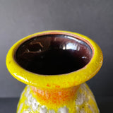 66-20 BAY, West German Fat Lava Vase, yellow/brown
