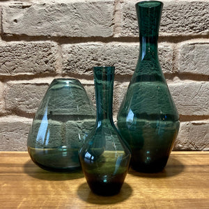 Set of 3 Turmalin Vases Wilhelm Wagenfeld for WMF , Germany