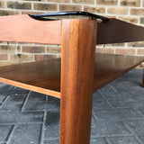 Myer teak and smoked glass coffee table