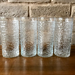 vintage Ravenhead, 1970's Long drink Glasses x 4