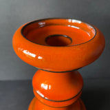 Candle Holder, Ceramic, orange, West Germany