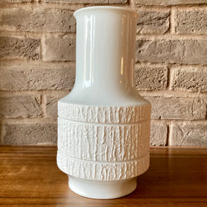 Thomas, Germany, White Op Art Vase, design Richard Scharrer