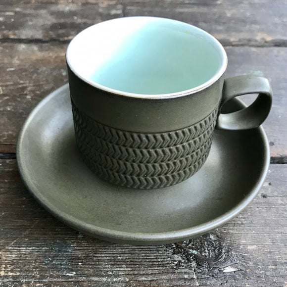 Denby 'Chevron' Cup and Saucer
