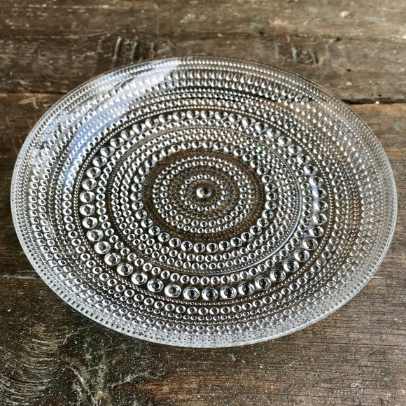 Iittala Kastehelmi clear plate, 17 cm